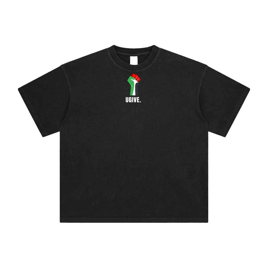 UGIVE. “Palestine” Oversized Washed T-Shirt